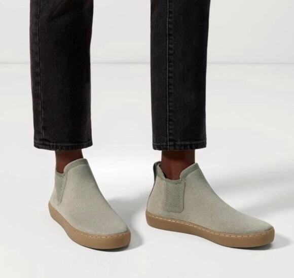 Rothy's Shoes - Rothy’s The Chelsea Knit Fabric  Light Sage Boots Slip on Lighwiaght Women’s 8